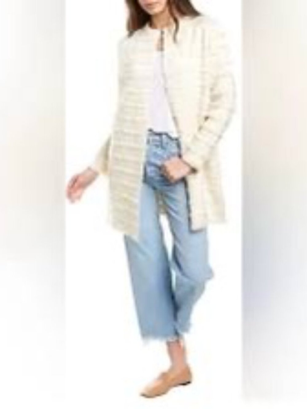 Cream sweater coat